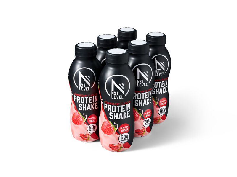 50g Shake prot&eacute;in&eacute; - Vanille - 6 x 500 ml Fraise