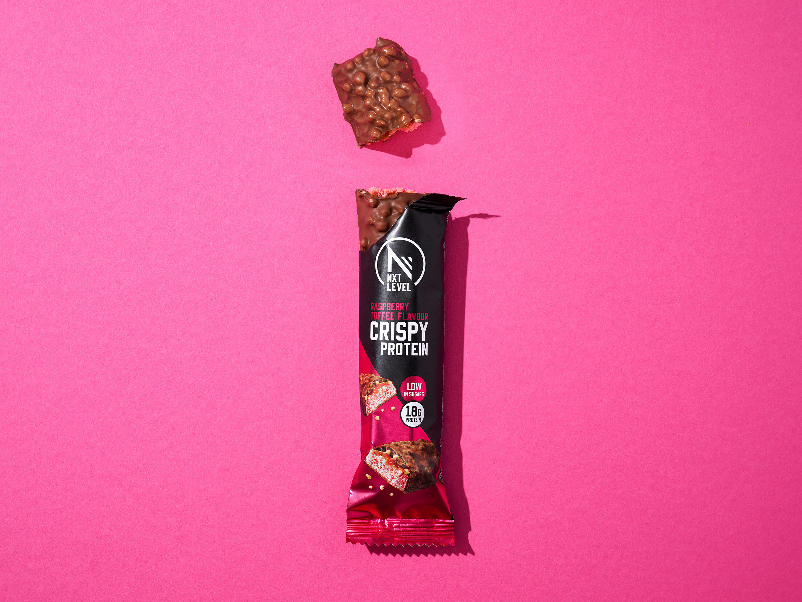 Crispy Protein Raspberry Toffee - 12 bars image number 2