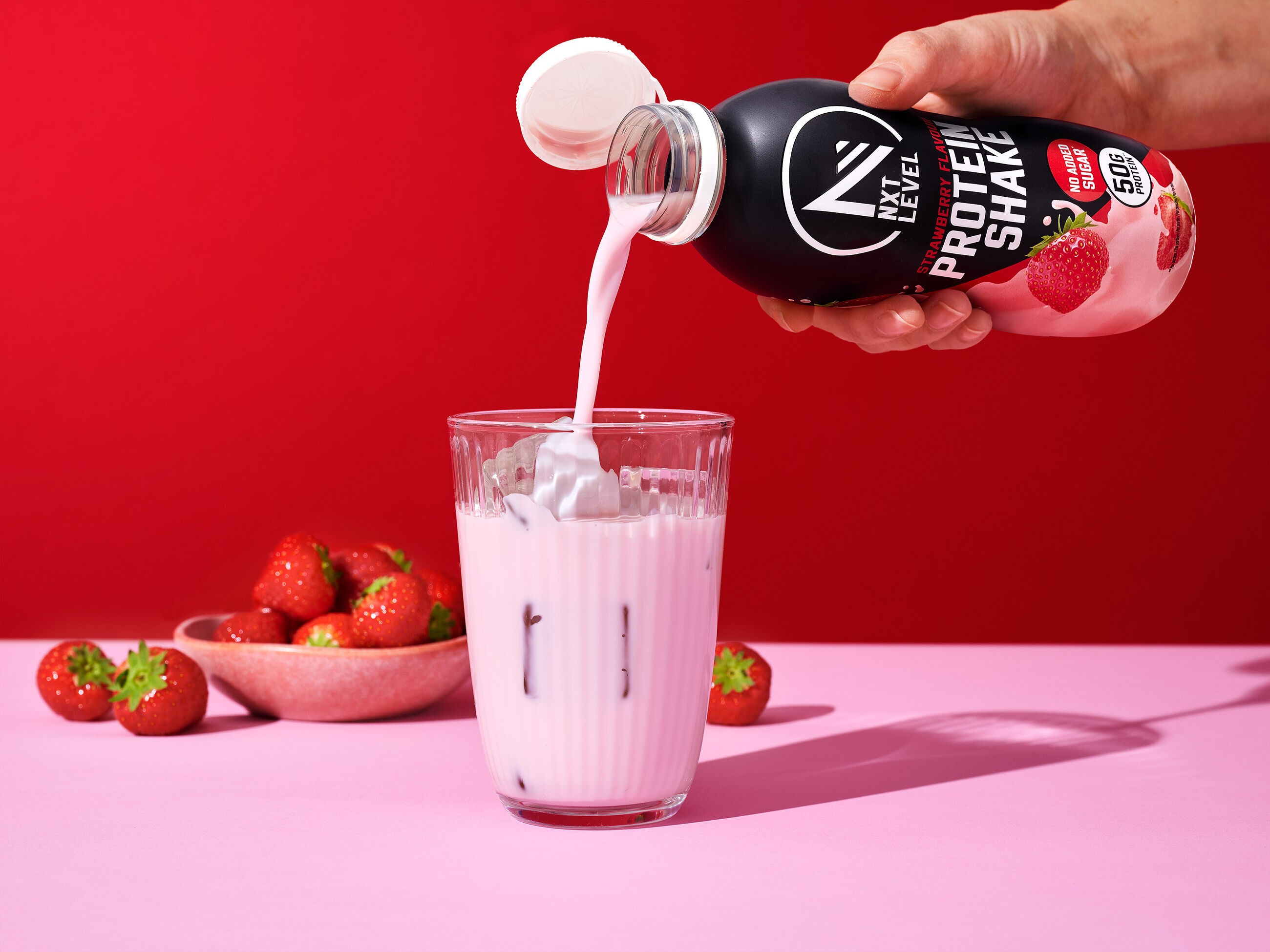 50g Shake prot&eacute;in&eacute; - Vanille - 6 x 500 ml Fraise image number 2