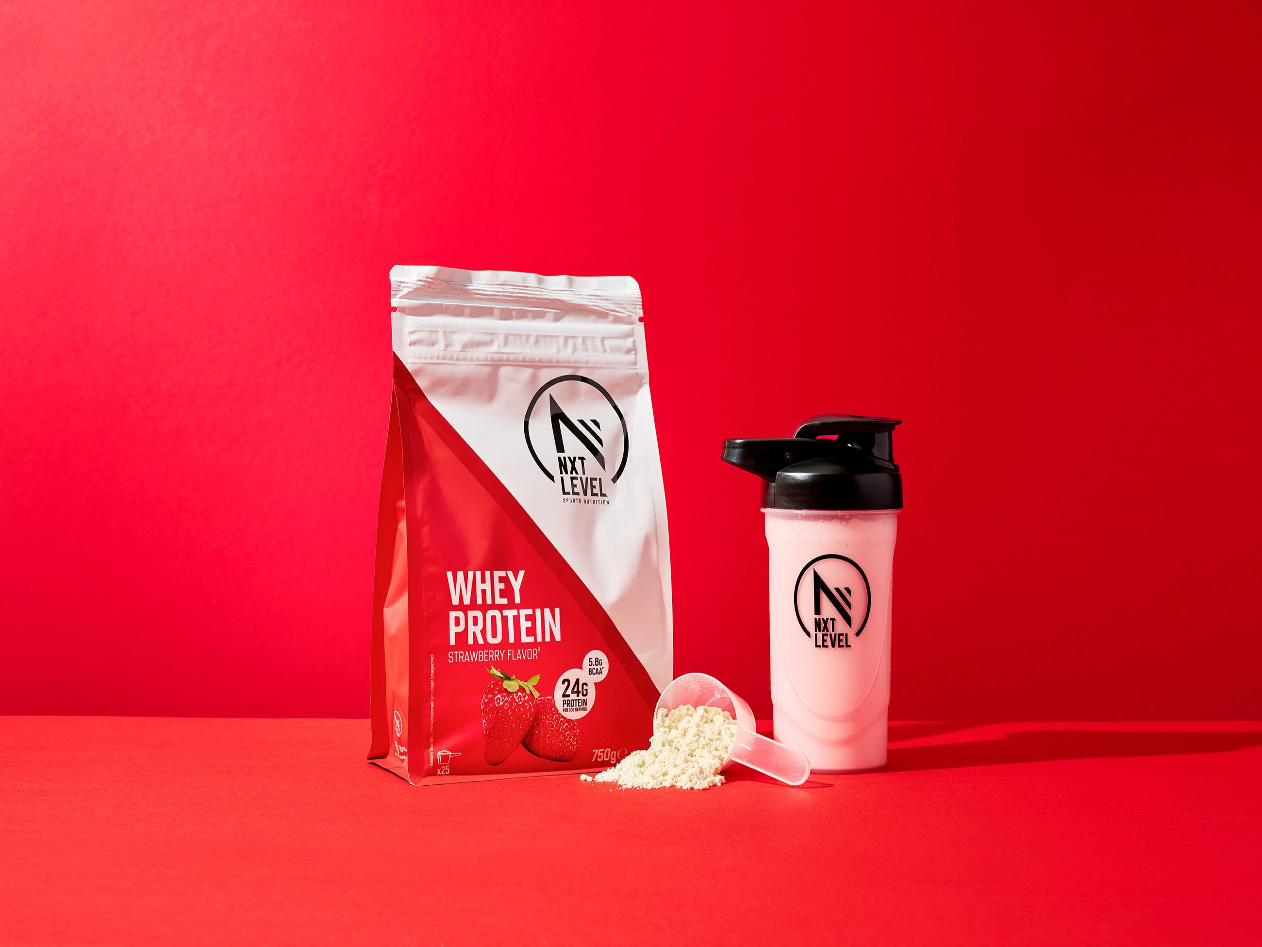 Whey Protein Strawberry - 750g image number 1