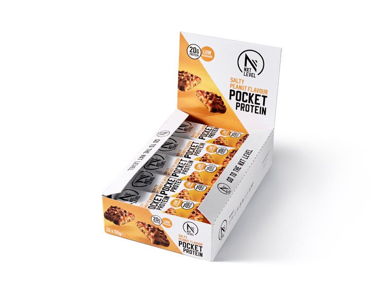 Pocket Protein - Cacahu&egrave;tes Sal&eacute;es - 15 Barres