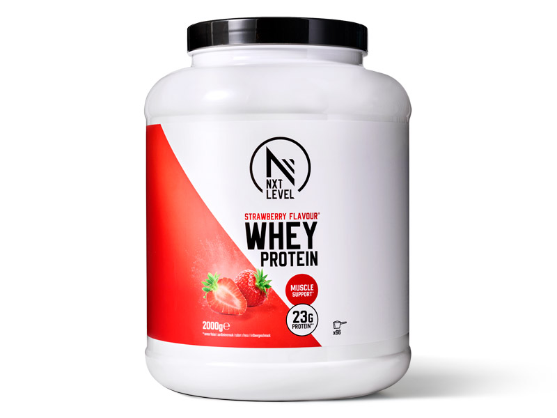 Whey Protein Strawberry - 2kg | Basic-Fit webshop variant