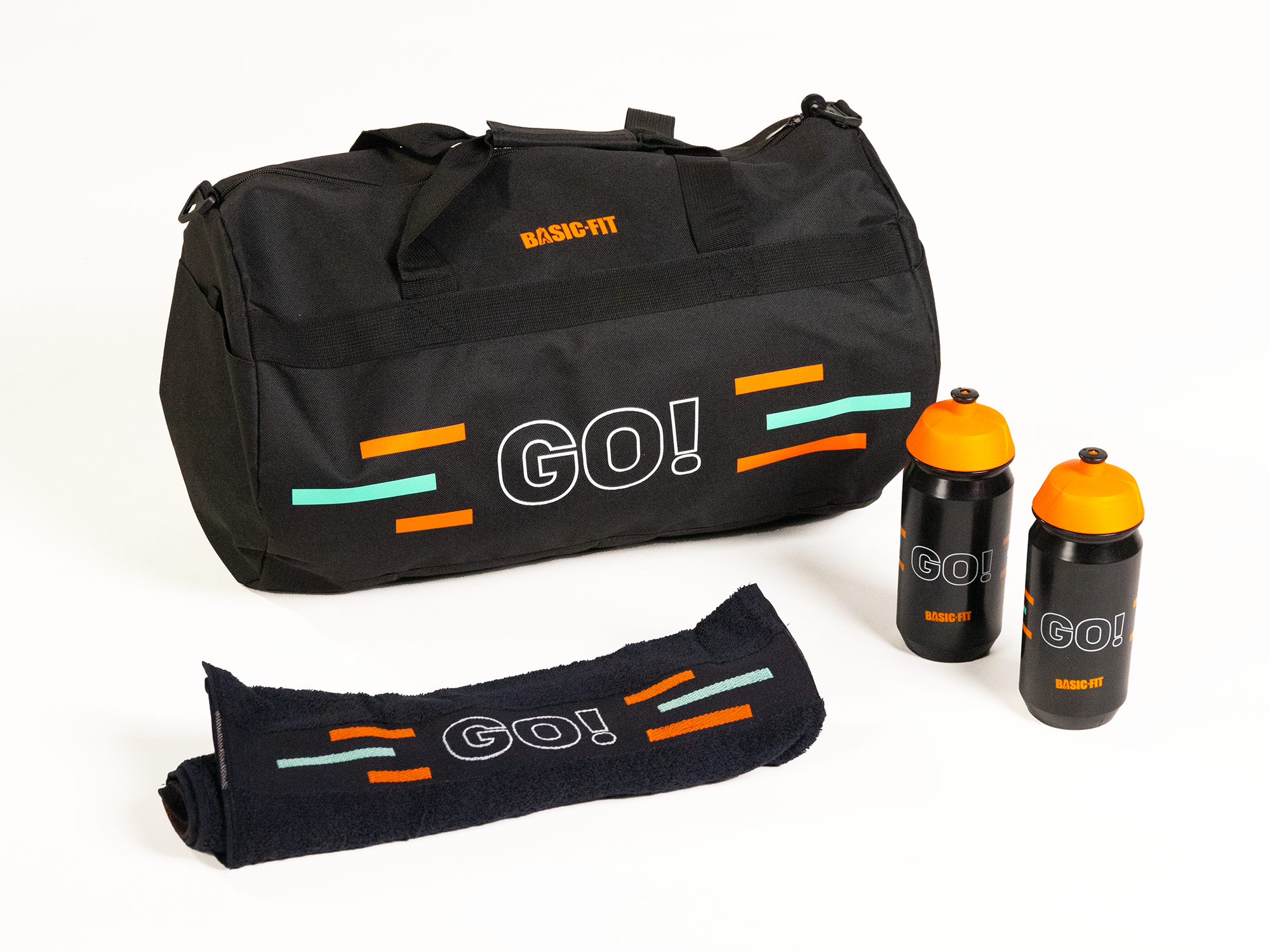 Sac à dos Basic-Fit neuf – Gris et orange – Compartiments multiples – Sport / Fitness - Accessoires & Bagagerie